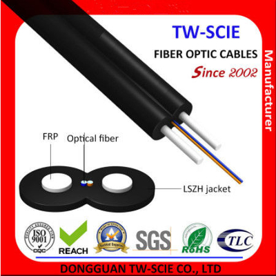สายเคเบิลหล่น FTTH โหมดแกนเดียว 1 แกน 8.2 กก. / กม. ​​น้ำหนักสายเคเบิลประสิทธิภาพดี G652D