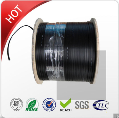 สายเคเบิลใยแก้วนำแสง FTTH กลางแจ้ง 2 แกนการเชื่อมต่ออินเทอร์เน็ตการสื่อสารทางไกลในไฟเบอร์ G657A