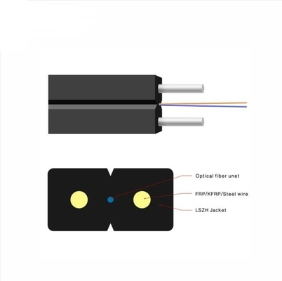2/ 4 หลัก FTTH LSZH สายไฟเบอร์ออปติก