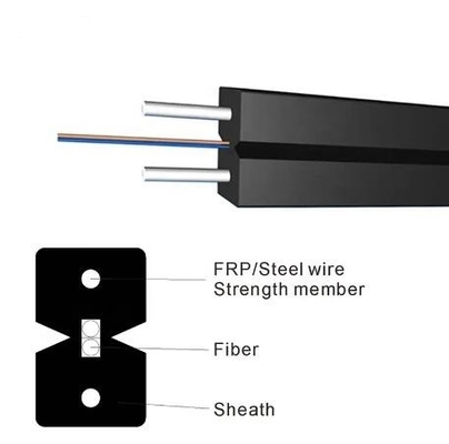 กลางแจ้ง 1 Core 2 Core 4 Core สแตนเลสสายดุลสายไฟเบอร์ออปติกสําหรับ FTTH