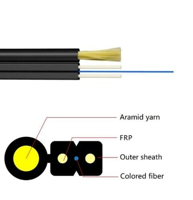 สาย FTTH Drop Cable 1 CORE G657A2 G657A1 สายไฟเบอร์ออปติก