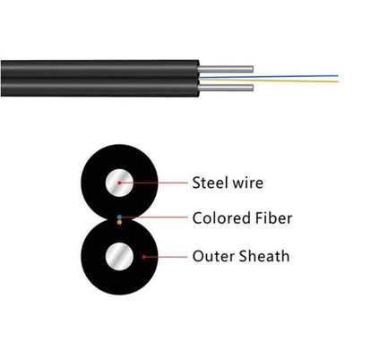 สาย FTTH Drop Cable 1 CORE G657A2 G657A1 สายไฟเบอร์ออปติก
