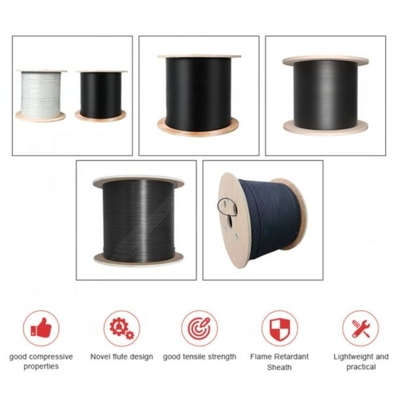 สาย FTTH Drop Cable 1 CORE G657A2 G657A1 สายไฟเบอร์ออปติก