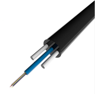 4 เอก Flat Self Supporting FTTH Outdoor Drop สายไฟเบอร์ออปติก ไกฟ์ซ์ต์บาย