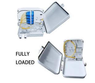 PLC Splitter ติดผนังกล่องกระจายใยแก้วนำแสง กล่องสิ้นสุดสายเคเบิล ผลิตสีอ่อนกันน้ำ