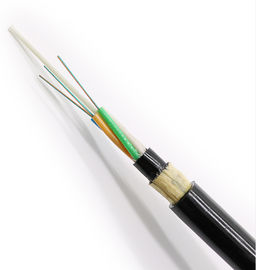 สายเคเบิลไฟเบอร์ออปติกที่ได้รับการจัดอันดับกลางแจ้ง ADSS แจ็คเก็ตคู่น้ำหนักเบา สายเคเบิลที่ไม่ใช่โลหะสำหรับพลังงานโทรคมนาคม