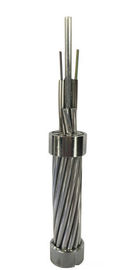 48 Core OPGW สายเคเบิลไฟเบอร์ออปติกอลูมิเนียมหุ้ม - เหล็กหุ้มเคลือบ Concentricity Error