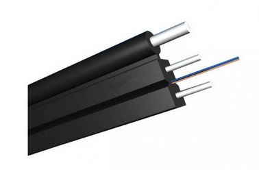 สายเคเบิลไฟเบอร์ออปติกดิจิตอลในร่มแบบแบน FTTH 1 แกน G657A LSZH สายเคเบิลบัตเตอร์ฟลาย