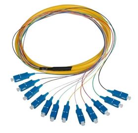 Single Mode Simplex SC APC Fiber Optic Pigtail พร้อมตัวเชื่อมต่อประเภทต่างๆ