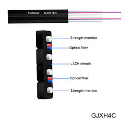 3.1 * 2.0 มม. FRP Strength Member สายเคเบิลไฟเบอร์ออปติก FTTH ในอาคาร LSZH