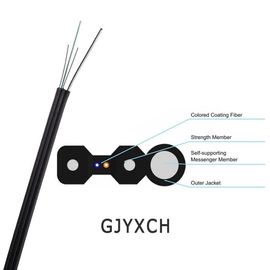 GJYXCH / GJYXFCH กลางแจ้งที่รองรับสายเคเบิล FTTH Drop 1/2/4 Core Single Mode รูปที่ 8 สายเคเบิลไฟเบอร์ออปติก