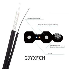 แจ็คเก็ต LSZH/PVC กันน้ำน้ำหนักเบา FTTH Network Indoor Drop Cable
