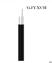 สายเคเบิลใยแก้วนำแสงในร่ม LSZH Sheath Kevlar Yarn Material Strength Member-FTTH Cable