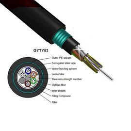 GYTY53 การสื่อสารโครงสร้างแกนใหญ่สายเคเบิลใยแก้วนำแสงหุ้มเกราะ
