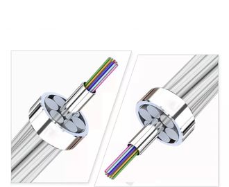 Multi Mode PBT Type OPGW Optical Ground Wire เส้นผ่านศูนย์กลางขนาดใหญ่และความจุไฟเบอร์ สายเคเบิลไฟเบอร์ออปติก