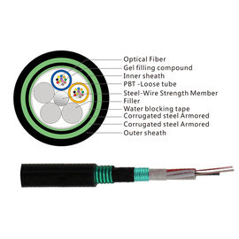 สายเคเบิลไฟเบอร์ออปติกกลางแจ้งแบบไฟเบอร์ 16 เส้น G657A2 Fiber