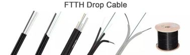 FTTH GJYXFH สายเคเบิลใยแก้วนำแสงรูปผีเสื้อ Simplex Bow Type G657A1 Drop Wire Fiber Optic 2 Core