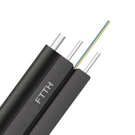 PVC หรือ LSZH Jacket Messenger Wire Ftth Drop Cable ไฟเบอร์ออปติก