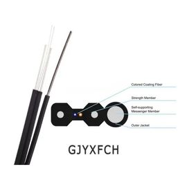 PVC หรือ LSZH Jacket Messenger Wire Ftth Drop Cable ไฟเบอร์ออปติก