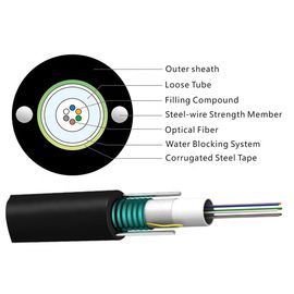 GYXTW 14 Core Central Loose Tube สายไฟเบอร์ออปติกกลางแจ้งและท่ออากาศ SM