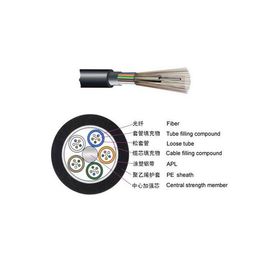 สายไฟเบอร์ออปติก 24 สาย Loose Tube Stranded GYTA Outdoor Aerial and Duct G652D Fiber Optic Cable
