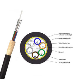 Outdoor Aerial ADSS 8 Core สายเคเบิลไฟเบอร์ออปติกที่รองรับตัวเองทั้งหมดไดอิเล็กทริก