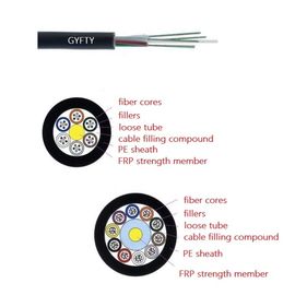 สายเคเบิลไฟเบอร์ออปติก GYFTY แบบหลวม ๆ แบบไม่มีโลหะและไม่หุ้มเกราะ 2 Core