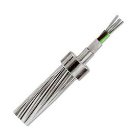 24 core OPGW Composite Overhead Ground Wire ACS OPGW สแตนเลสคุณภาพดีสายไฟเบอร์ออปติก