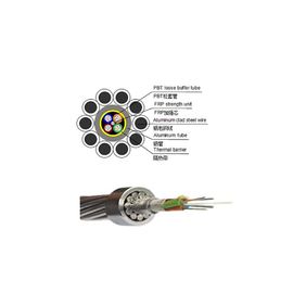 24 core OPGW Composite Overhead Ground Wire ACS OPGW สแตนเลสคุณภาพดีสายไฟเบอร์ออปติก