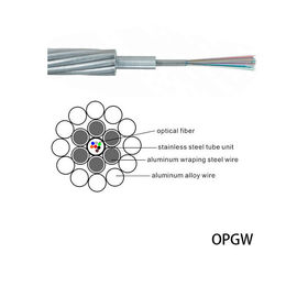 48 โครงการ Core Aerial Central Optical Unit Overhead Ground Wire สายไฟฟ้า Opgw สายไฟฟ้าสายไฟฟ้า