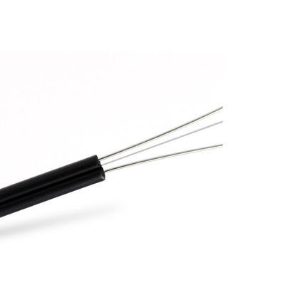 สายไฟเบอร์ออปติกในอาคาร 1 แกน G657A1 Fiber FRP LSZH Sheath Drop Cable FTTH Drop Cable