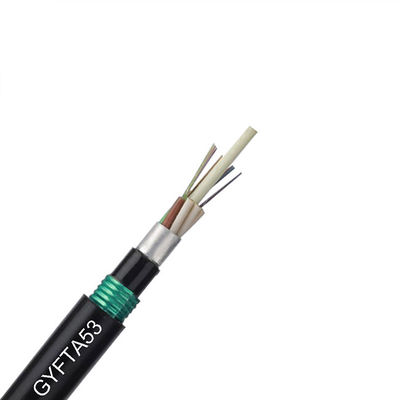 สายเคเบิลใยแก้วนำแสงหุ้มเกราะ 6 แกนโหมดเดียว G652D ไฟเบอร์สำหรับท่อและสายเคเบิล arial เกราะสแตนเลส
