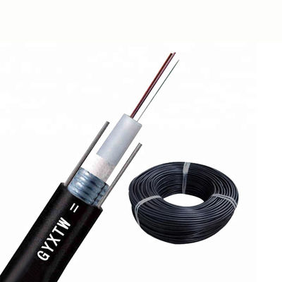 เปลือกนอก PE สีดำ LSZH 8/12/24 แกนสายเคเบิลใยแก้วนำแสงหุ้มเกราะ Ourdoor (GYXTW)