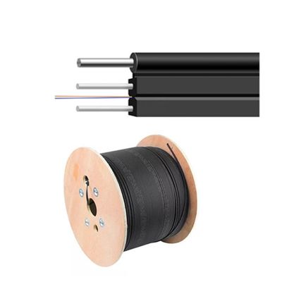 1-24 Core SM G657A1 สายเคเบิลไฟเบอร์หุ้มเกราะ FTTH เครือข่าย LSZH Black Jacket สำหรับในร่ม