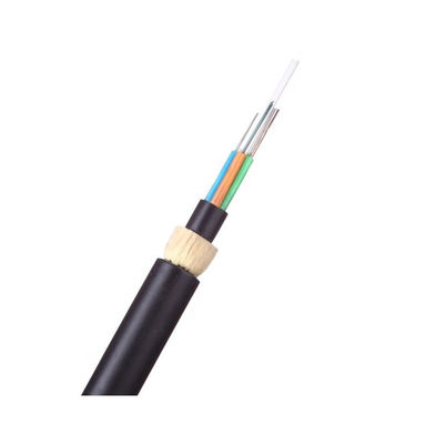 Uni-Tube Black Double Sheath รองรับตัวเอง 96 Core ADSS Cable Ofc Cable Flat Structure