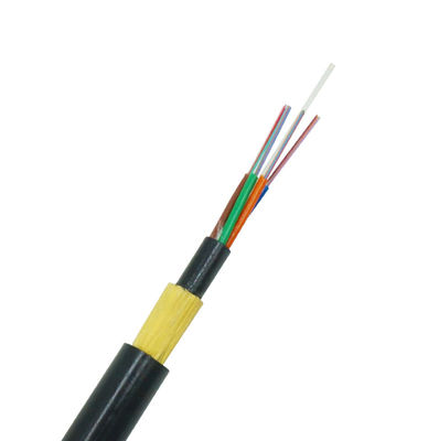 OEM 6 Core Double Sheath Loose Tube กลับรองรับสายเคเบิลทางอากาศ ADSS สายเคเบิลไฟเบอร์ออปติกที่ไม่ใช่โลหะตลอดอายุการใช้งาน