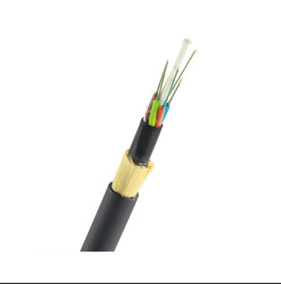 ปลอก PE สีดำ 100 ช่วง 48 แกน G652D ADSS สายเคเบิลไฟเบอร์ออปติกอิเล็กทริก