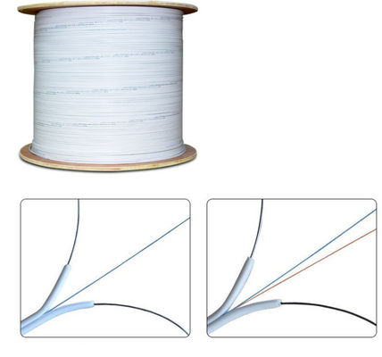 Single Mode Drop Wire ไฟเบอร์ออปติก 2 คอร์กลางแจ้งรองรับตัวเองติดตั้งง่าย