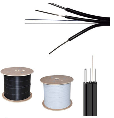 สายเคเบิลไฟเบอร์ออปติกแบบหล่น Ftth โหมดเดียวกลางแจ้งรองรับตัวเอง 10 Core