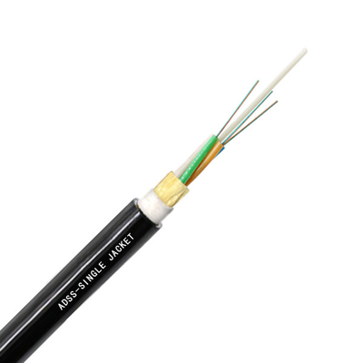 12 core single jacketFactory ราคากลางแจ้ง Self-supporting Aerial Fibra Optica ADSS Span 100m ADSS Fiber Optic Cable