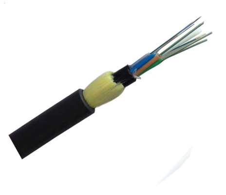 สายเคเบิลไฟเบอร์ออปติก ADSS หลัก 12 เส้น Aramid Yarn Water Blocking Tape Frp Strength Member