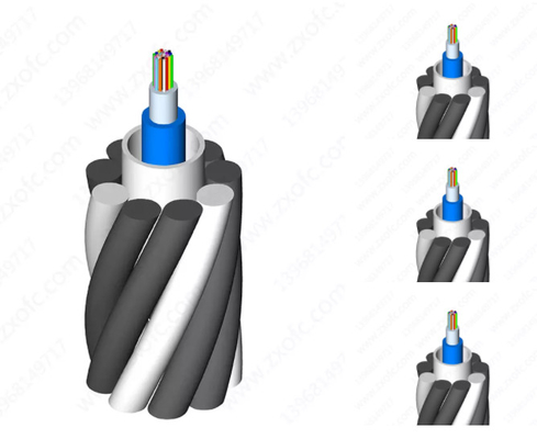 สายไฟเบอร์ออปติก OPGW แกน 24/48 โหมดเดียว G652d Power Opgw Aerlal Wire